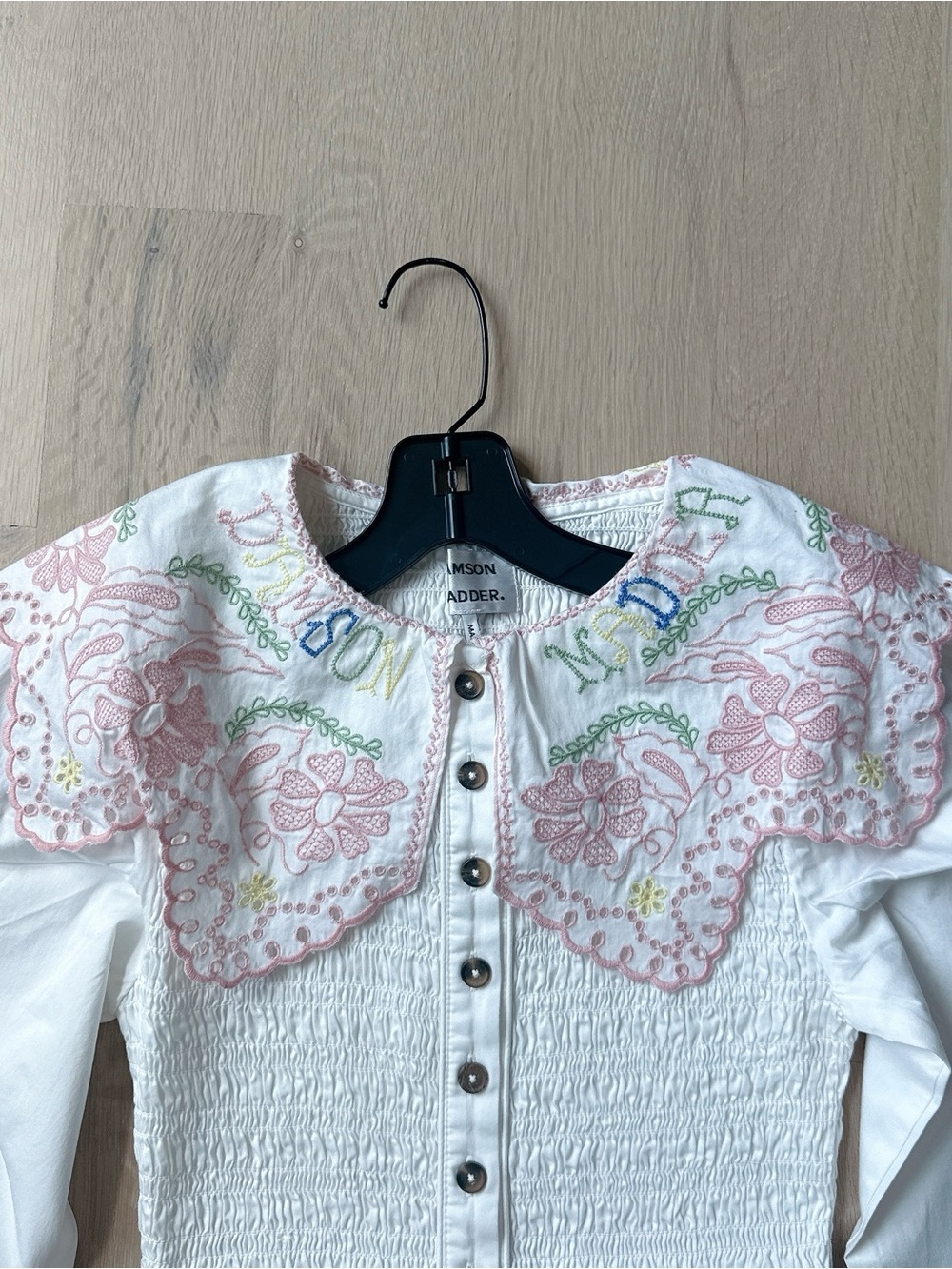 NWT DAMSON MADDER FERN EMBROIDERED BLOUSE - Picture 3 of 10